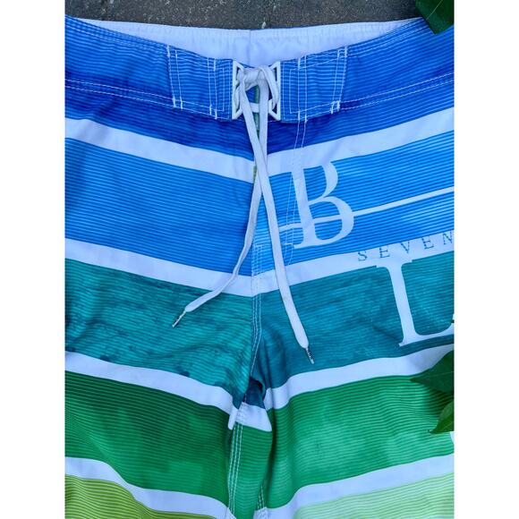 Billabong y2k blue & green swim trunks board shorts size 32 - Picture 2 of 3